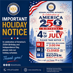 HOLIDAY NOTICE